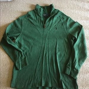 GREEN POLO SWEATER